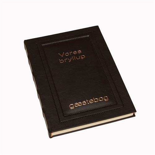 Barok sort model - Guldtryk Vores bryllup – Gæstebog